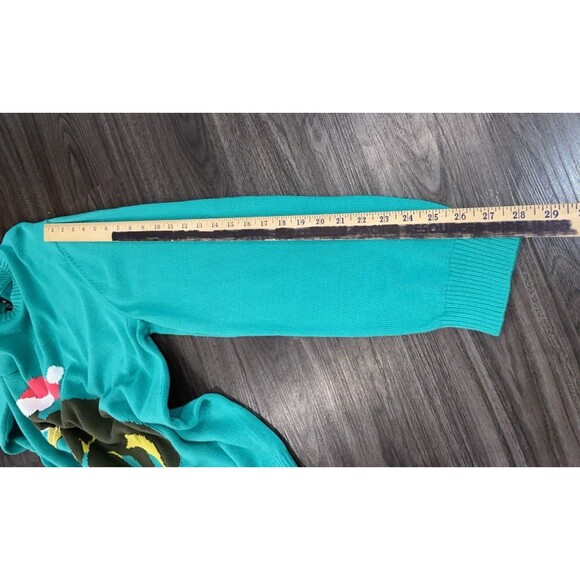 Alex Stevens Green Santa-Saurus Rex Ugly Christmas Pullover Sweater Size XLarge - Picture 11 of 14